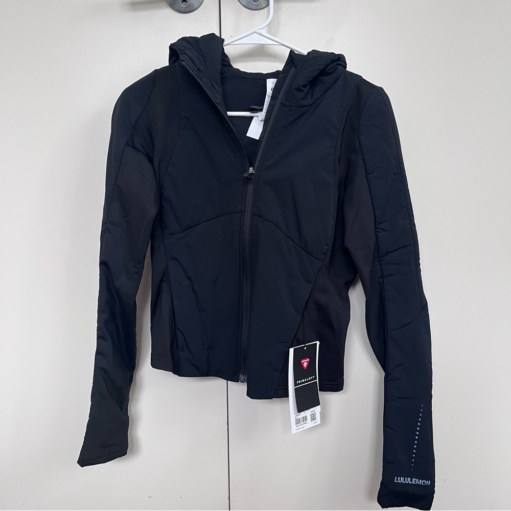 lululemon athletica Black Utility Jacket with Hood and Slim Fit